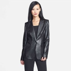 LAFAYETTE NY 148 –  Lambskin LEATHER Lace Jacket